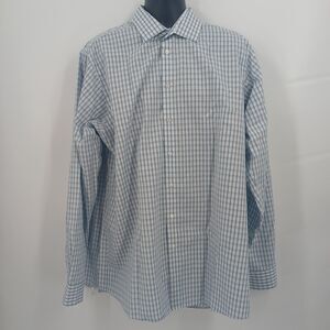 mens calvin klein tall performance non iron button down shirt size 37 XLT